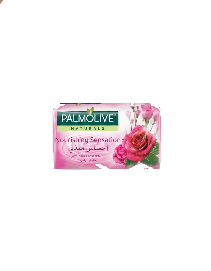 PALMOLIVE NATURALS BAR SOAP SOFT AND MOISTURE WITH MILK AND ROSE 120GM — cut-out png (transparent)